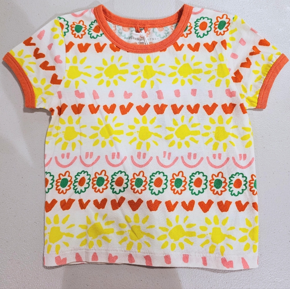 NWT Stella McCartney Kids Happy Print Short Sleeve Tee